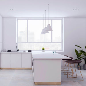 Aro downlight cuadrado basculante triple GU10 / MR16 - Bajo UGR - Corte 75 x 235mm (1)