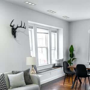 Aro downlight cuadrado basculante triple GU10 / MR16 - Bajo UGR - Corte 75 x 235mm (36)