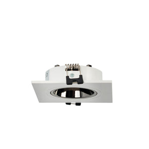 Aro downlight cuadrado basculante para bombilla GU10 / MR16 - Bajo UGR - Corte Ø75 mm - Barcelona Led-