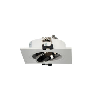 Aro downlight cuadrado basculante para bombilla GU10 / MR16 - Bajo UGR - Corte Ø75 mm - Barcelona Led-