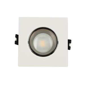 Aro downlight cuadrado basculante para bombilla GU10 / MR16 - Bajo UGR - Corte Ø75 mm - Barcelona Led-