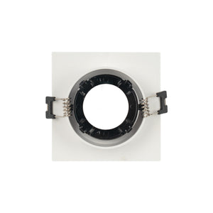 Aro downlight cuadrado basculante para bombilla GU10 / MR16 - Bajo UGR - Corte Ø75 mm - Barcelona Led-