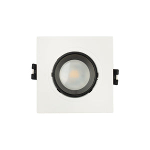Aro downlight cuadrado basculante para bombilla GU10 / MR16 - Bajo UGR - Corte Ø75 mm - Barcelona Led-