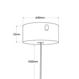 Carril magnético 48V + kit de suspensión - 1 metro - Barcelona Led-