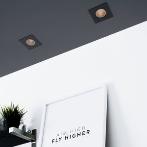 Aro downlight cuadrado basculante para bombilla GU10 / MR16 - Bajo UGR - Corte Ø75 mm (41)