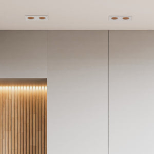 Aro downlight cuadrado basculante doble GU10 / MR16 - Bajo UGR - Corte 75 x 150mm (32)