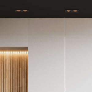 Aro downlight cuadrado basculante doble GU10 / MR16 - Bajo UGR - Corte 75 x 150mm (33)