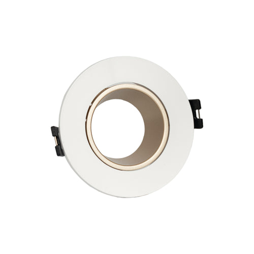 Round tilting downlight ring for GU10/MR16 bulb - Low UGR - Cutout Ø75 mm