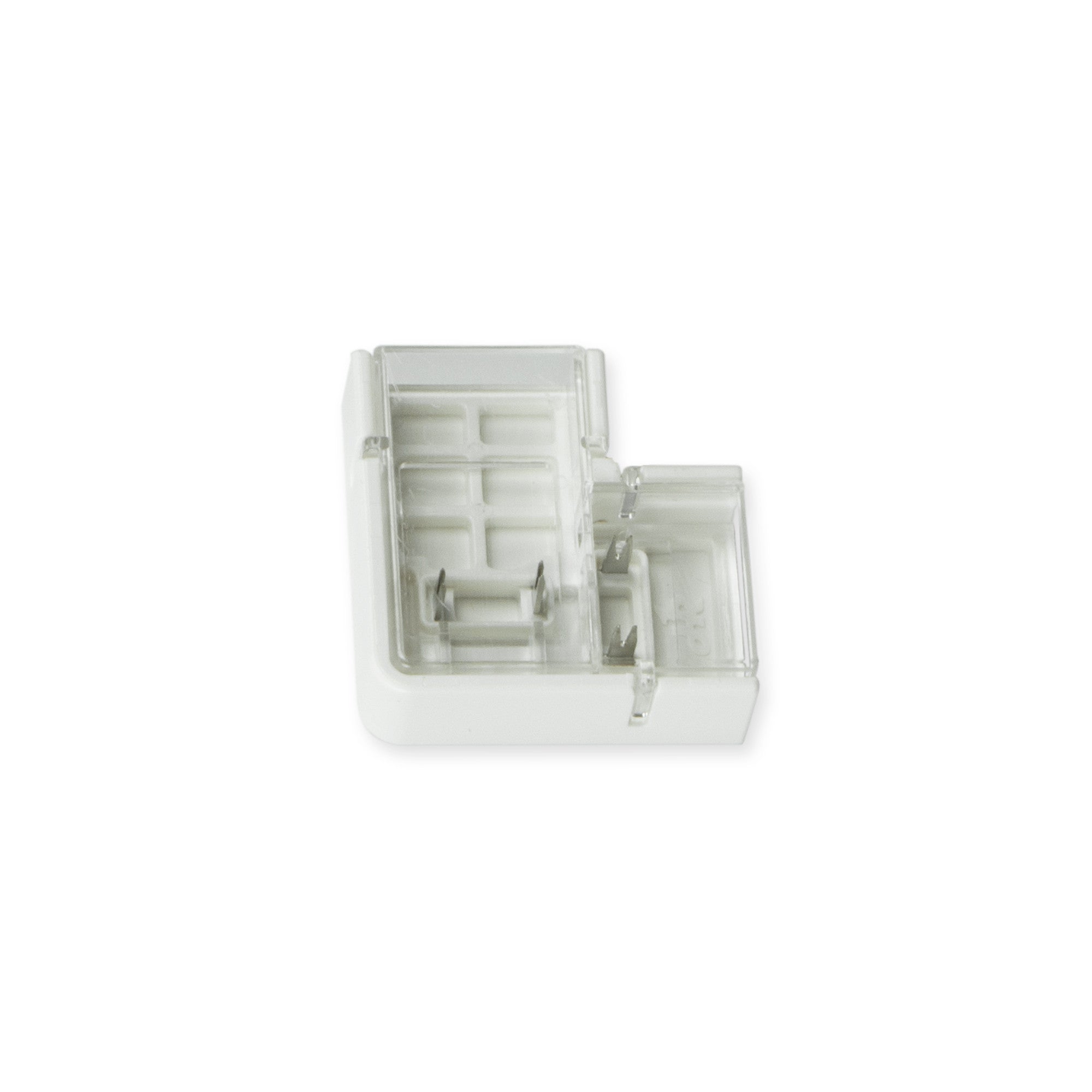 Conector estanco esquina para tira LED COB 220V - 2 pines - Tira 12mm - IP67