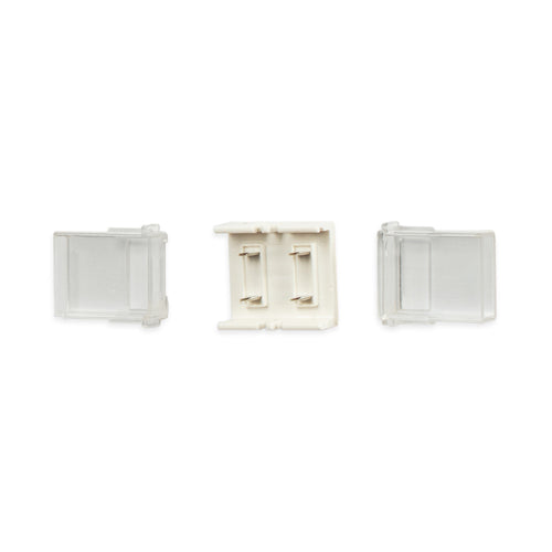 Conector estanque reto fita LED COB 220V - 2 pinos - Fita 12mm - IP67
