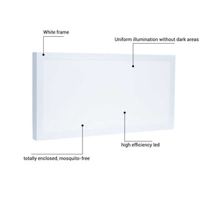Plafon Panel LED de superficie 60x30cm 24W 2150 Lumens - Barcelona Led-