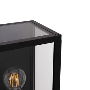 Aplique de pared exterior aluminio "Glass House" - IP44 - E27 - Barcelona Led-Decoración