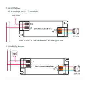 Driver regulable DALI DT8 CCT 220-240V - Salida 3-42V DC - 100-500mA - 10W (1)