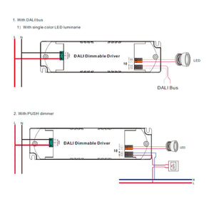 Driver regulable DALI DT6 monocolor 220-240V - Salida 6-42V DC - 100-700mA - 12W - Barcelona Led-
