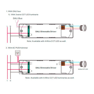 Driver regulable DALI DT8 CCT 220-240V - Salida 6-42V DC - 100-700mA - 12W - Barcelona Led-