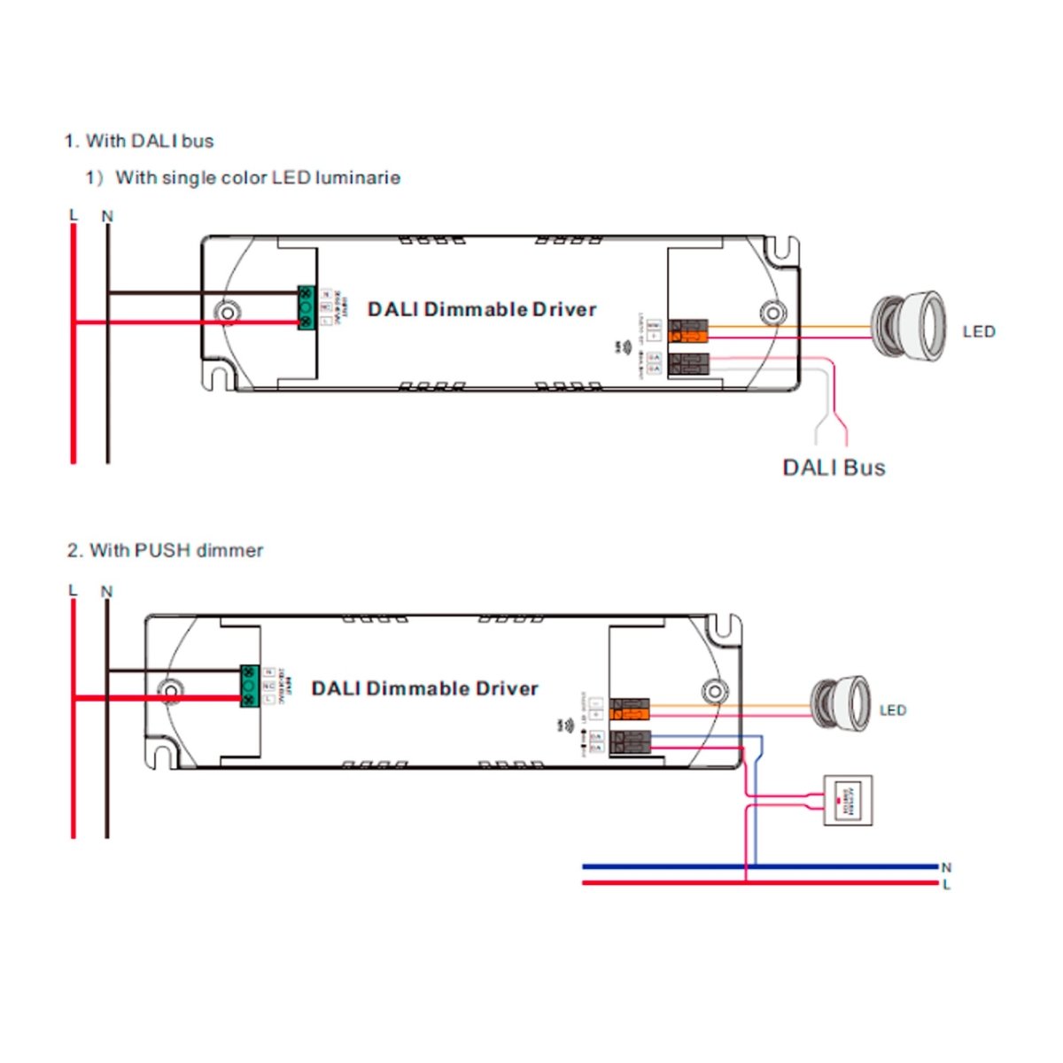 Driver regulable DALI DT6 monocolor 220-240V - Salida 6-42V DC - 100-700mA - 15W - Barcelona Led-