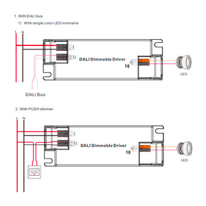 Driver regulable DALI DT6 monocolor 220-240V - Salida 6-58V DC - 250-700mA - 25W (1)