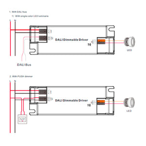 Driver regulable DALI DT6 monocolor 220-240V - Salida 6-58V DC - 500-1400mA - 45W (1)
