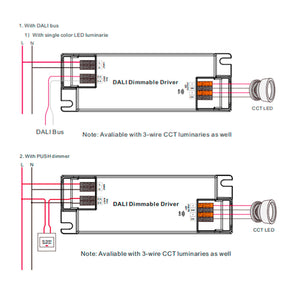 Driver regulable DALI DT8 CCT 220-240V - Salida 6-54V DC - 500-1400mA - 45W (1)