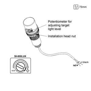 Sensor de luz fotoeléctrico Crepuscular 360º de superficie o empotrar - Regulación 1-10V-DC - Barcelona Led-