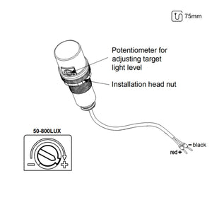 Sensor de luz fotoeléctrico Crepuscular 360º de superficie o empotrar - Regulación 1-10V-DC (8)