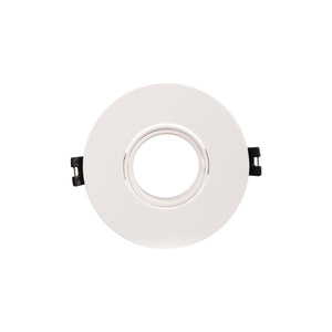 Aro downlight circular policarbonato basculante para bombilla GU10 / MR16 - Corte Ø75 mm
