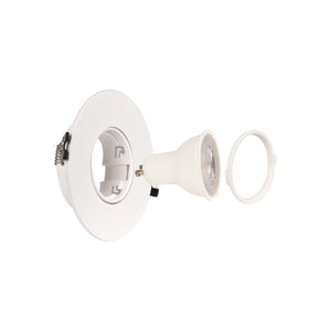 Aro downlight circular basculante para bombilla GU10 / MR16 - Corte Ø75 mm - Barcelona Led-