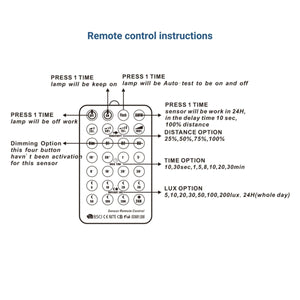 Sensor de presencia PIR empotrable con mando a distancia - 360º - IP20 - Barcelona Led-