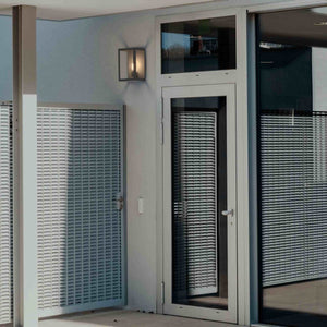 Aplique de pared exterior aluminio "Glass House" - IP44 - E27 - Barcelona Led-Decoración