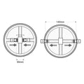 Runde LED Deckenleuchte 15W - variable Einbauöffnung: Ø 50-140 mm 2