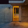 Double outdoor wall light
