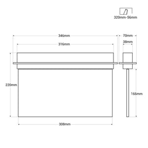 Luz de emergencia permanente con cartel autoadhesivo "Salida" - Empotrable (9)