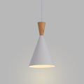 Suspension scandinave en métal et bois avec prise