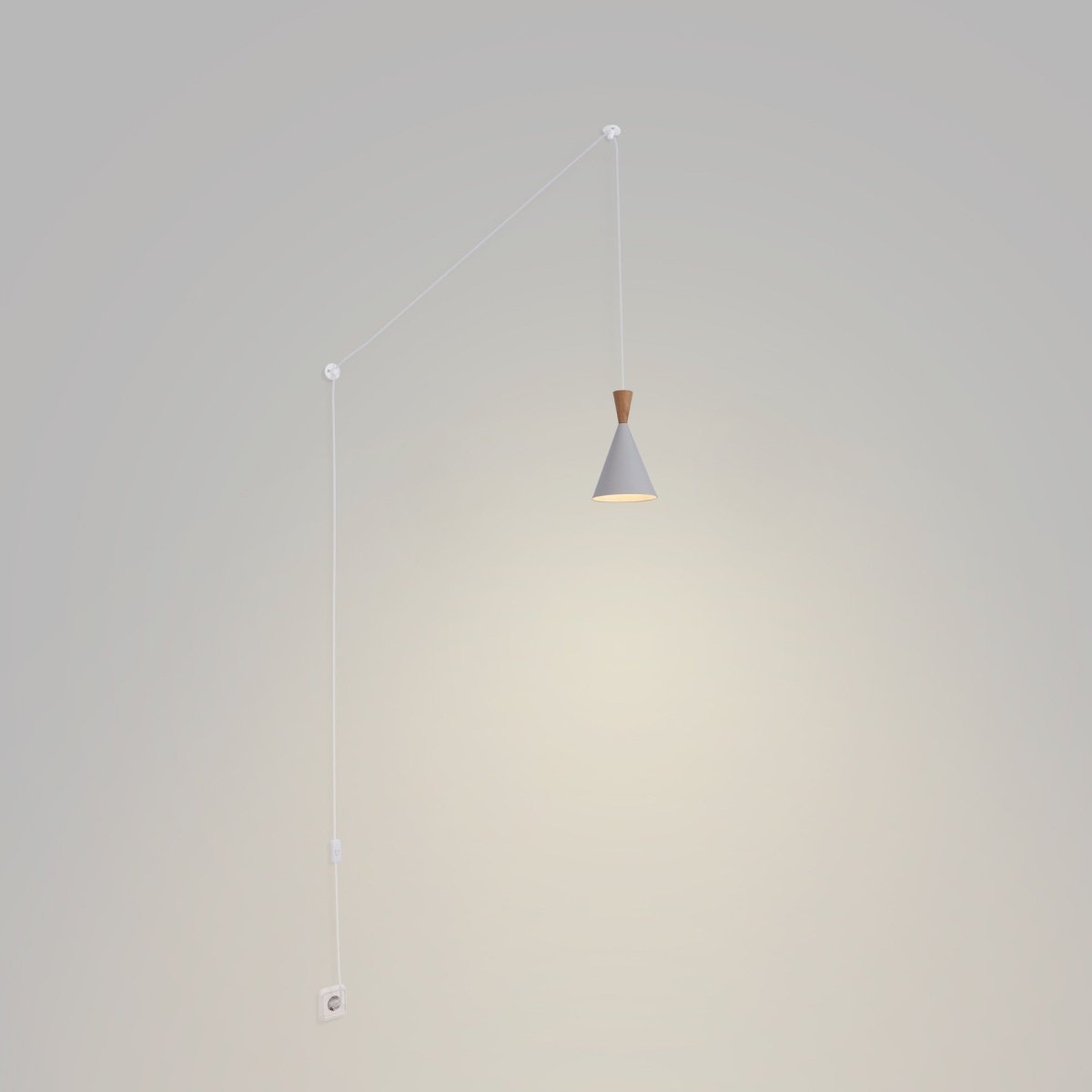 Lámpara colgante nórdica con cable y enchufe "Lima" - Barcelona Led-Decoración