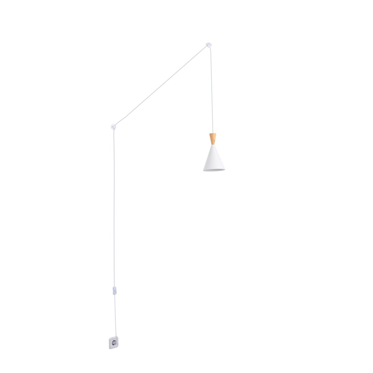 Lámpara colgante nórdica con cable y enchufe "Lima" - Barcelona Led-Decoración