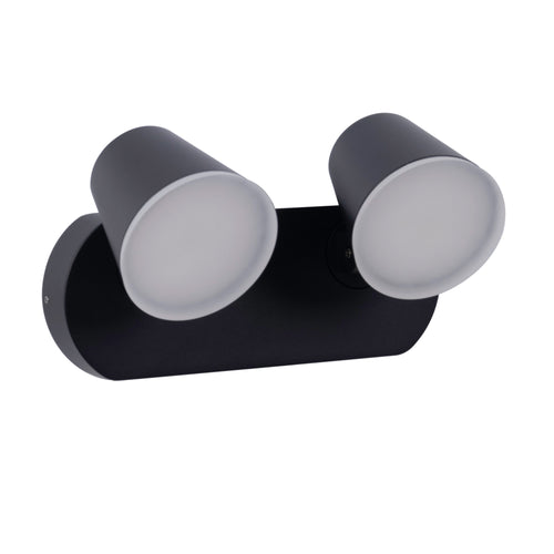 Double outdoor wall light