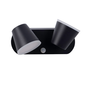 Aplique de pared exterior doble con sensor PIR "Tura" - 20,5W - Orientable - 3000K - IP54 (8)