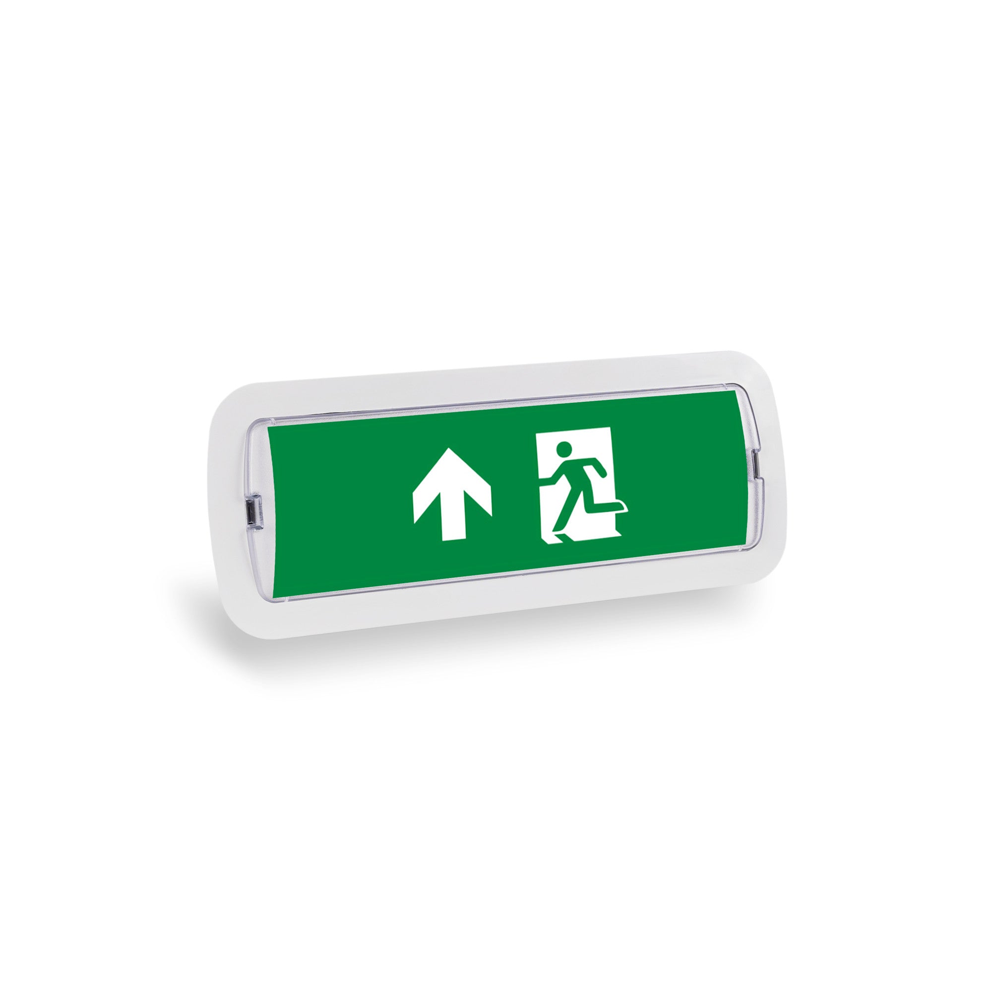 KIT Pictograma autoadhesivo "Salida arriba" + Luz de emergencia 3W