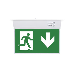 Luz de emergencia permanente con pictograma "Salida abajo" - Barcelona Led-