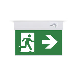 Luz de emergencia permanente con pictograma "Salida lateral" - Suspensión (3)