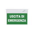 Luz de emergencia permanente con cartel