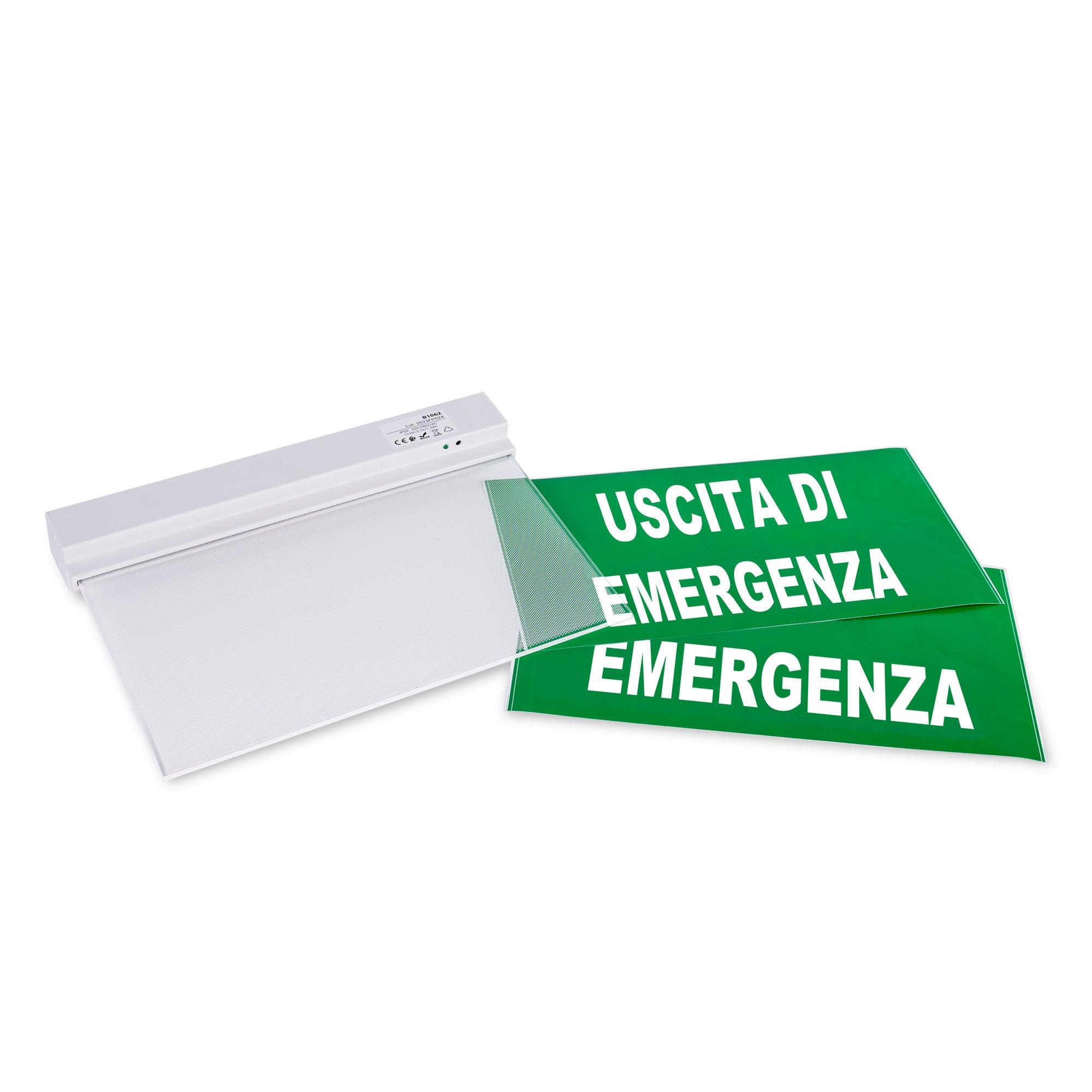 Luz de emergencia permanente con cartel "Salida de Emergencia" - Empotrable (1)