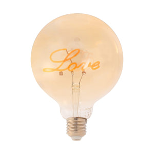 Bombilla decorativa filamento "LOVE" - E27 G125 - 4W - 2200K - Barcelona Led-
