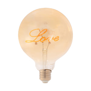 Bombilla decorativa filamento "LOVE" - E27 G125 - 4W - 2200K