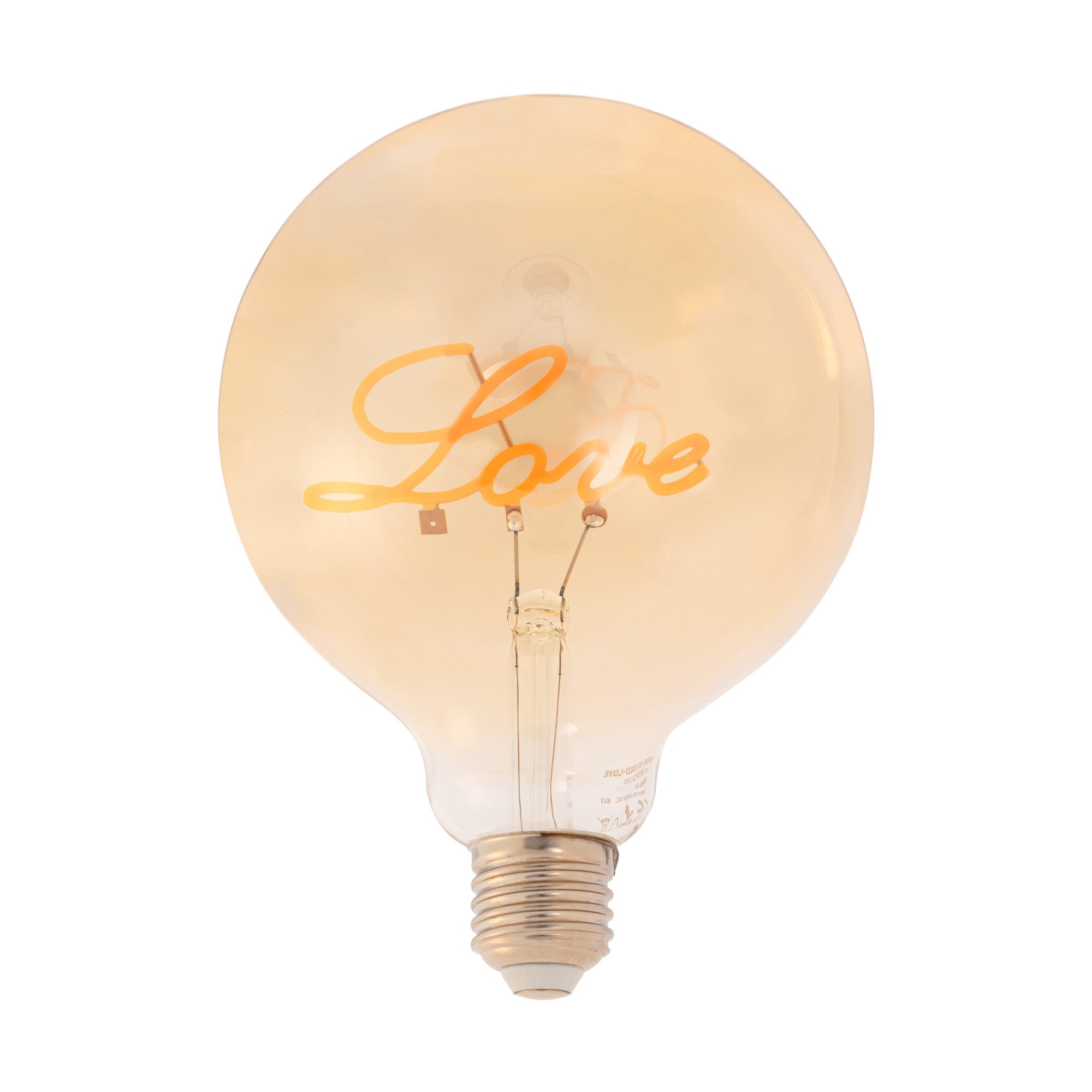 Bombilla decorativa filamento "LOVE" - E27 G125 - 4W - 2200K