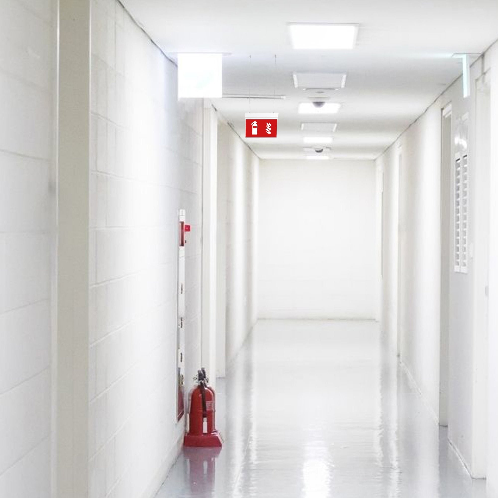 Luz de emergencia permanente con pictograma "Extintor" - Suspensión (1)