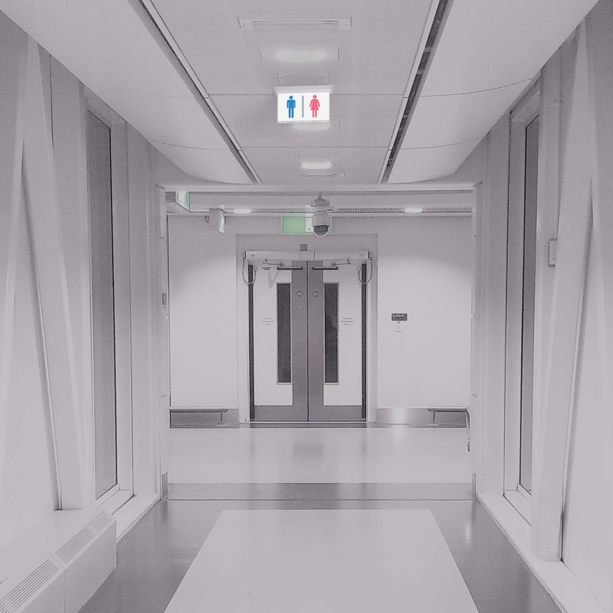 Luz de emergencia permanente con pictograma "Baños" - Empotrable (1)