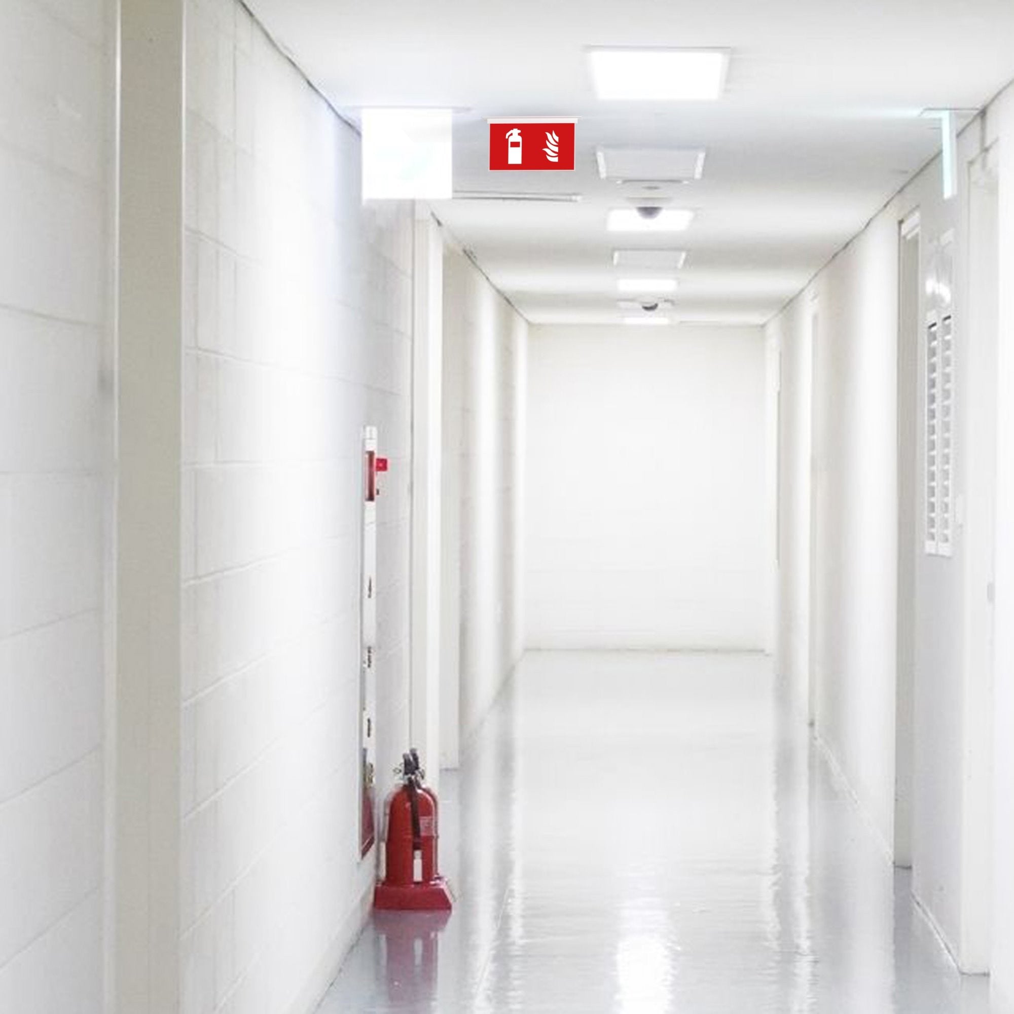 Luz de emergencia permanente con pictograma "Extintor" - Empotrable (1)