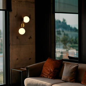 Aplique de pared doble bola cristal "Double" - Barcelona Led-Decoración