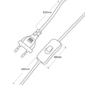 Adjustable wall light with cable and plug